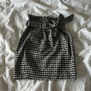 Express Houndstooth Mini Skirt